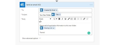 send an email sharepoint
