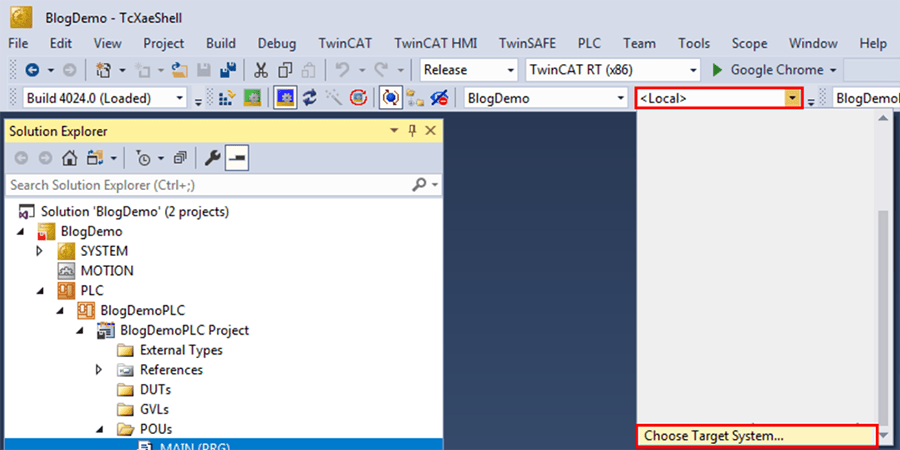 TwinCAT XAE Shell