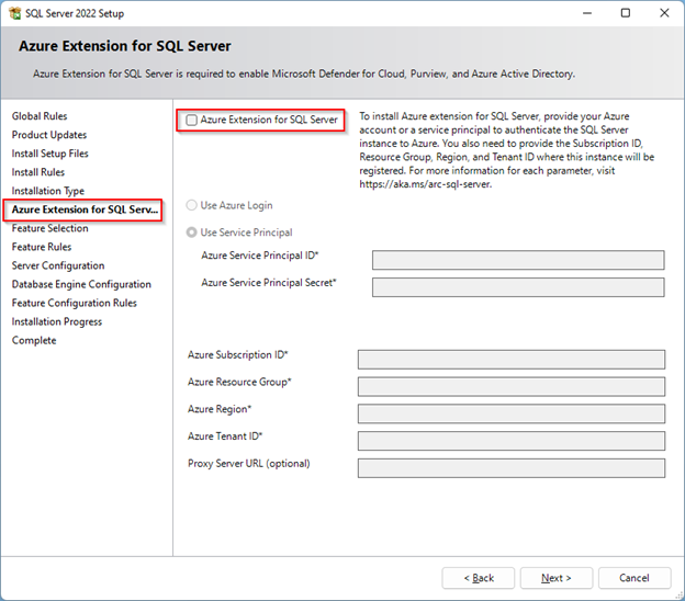 Azure extension for SQL server