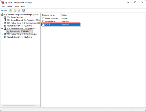 SQL Server configuration manager