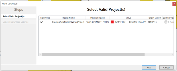 select valid projects twinsafe