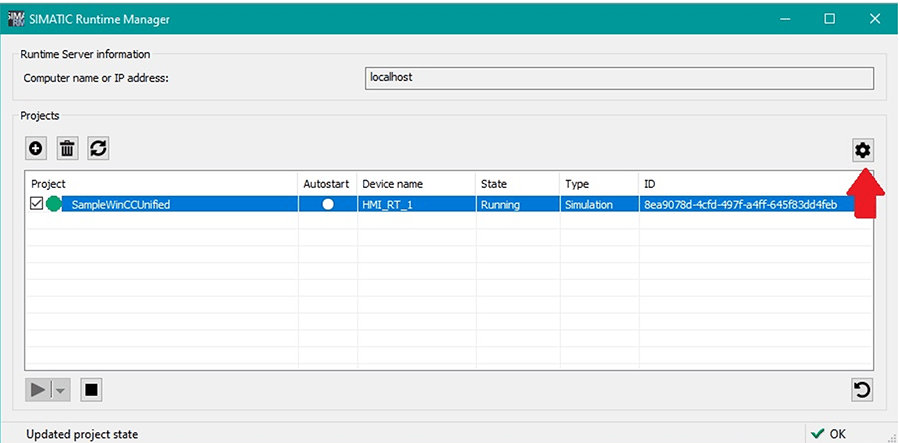 enabling debugger in Simatic runtime manager