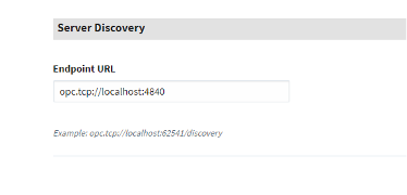 Server discovery screen