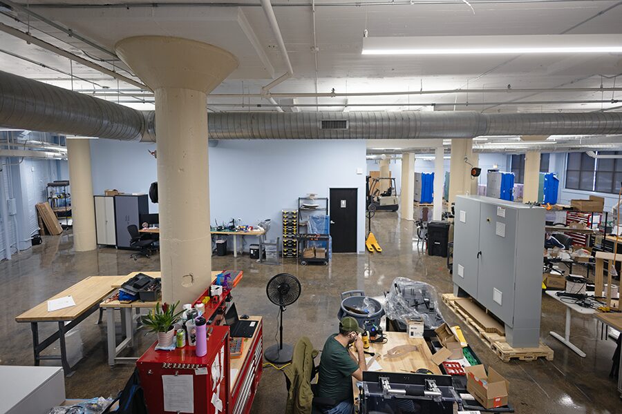 insustrial workspace with equipment