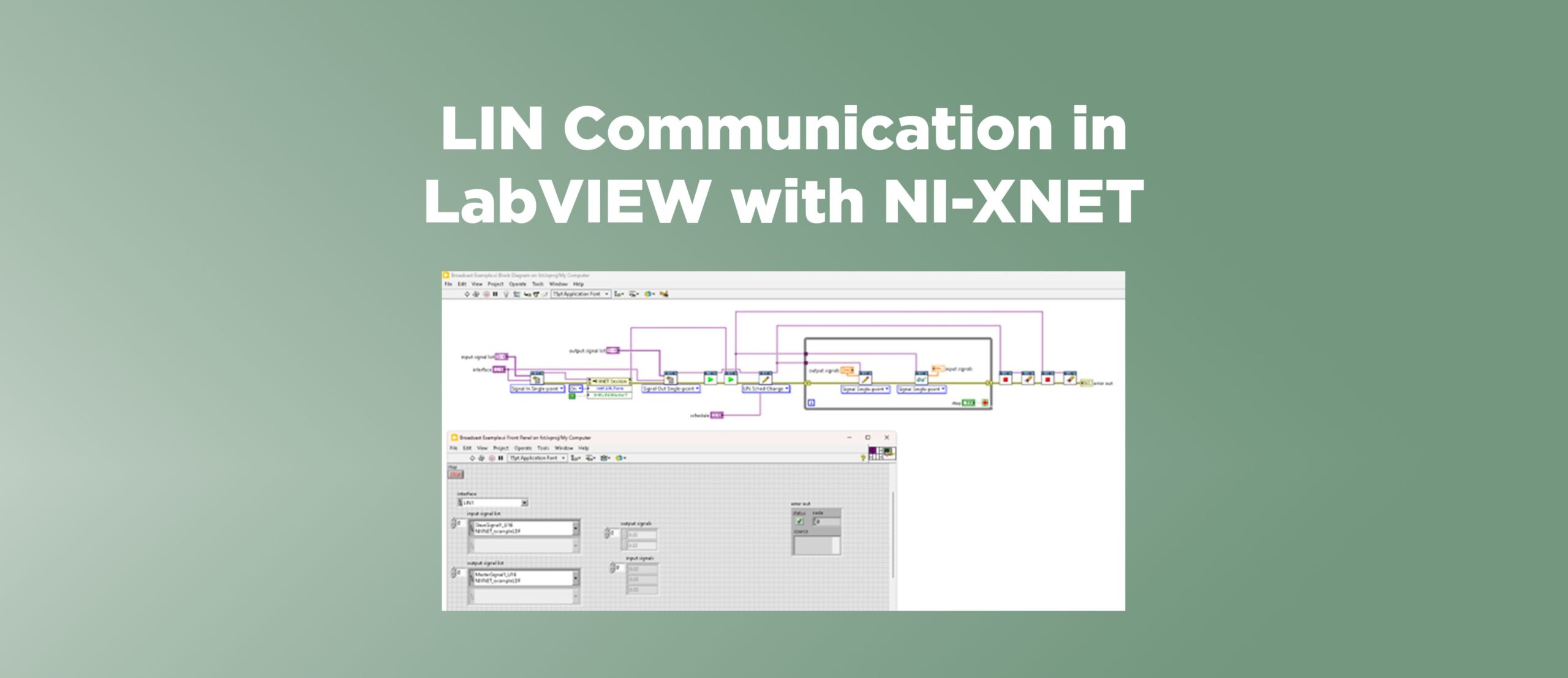 LIN Communication in LabVIEW with NI-XNET