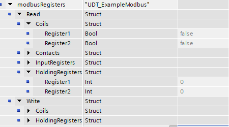 Modbus TCP interface
