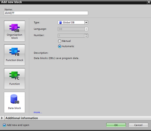 creating a data block