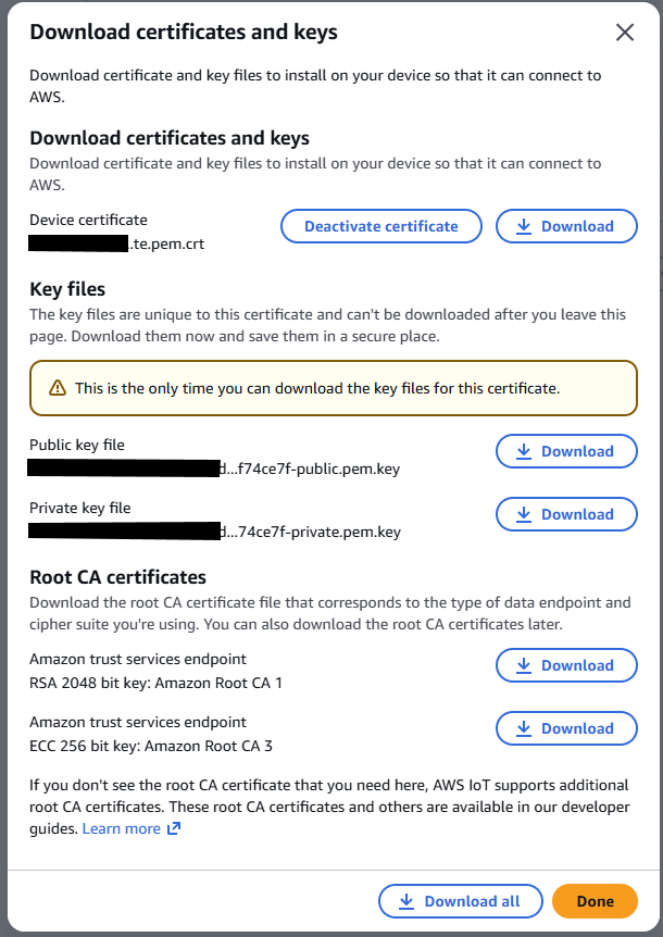 creating certificates 