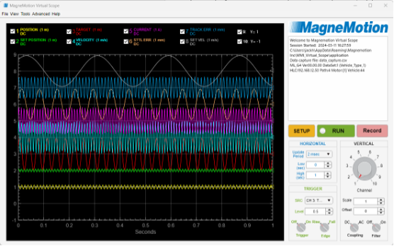 MagneMotion Virtual Scope tool