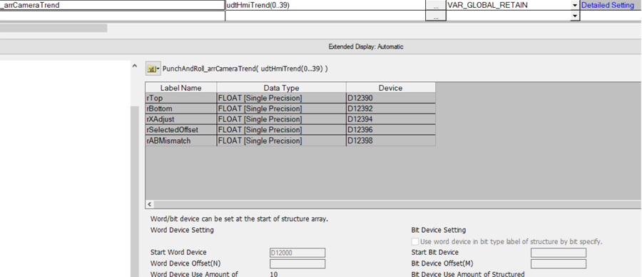 GxWorks3 Tag Device Assignments