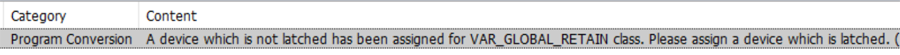 GxWorks3 Latch Range Setting Compile Error