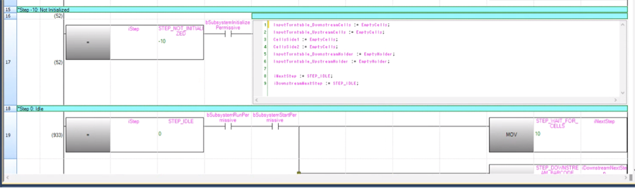 GxWorks3 Using symbolic name, 881 steps used