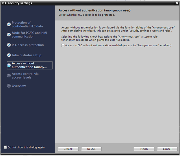 PLC Anonymous Access