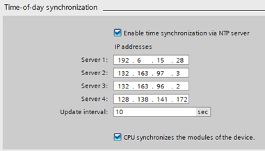 NIST time-of-day synchronization