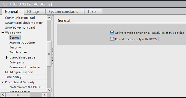 Enabling HTTP communications
