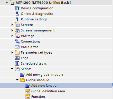 Siemens WinCC Unified scripting interface