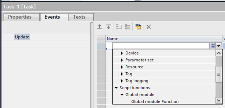 Siemens WinCC Unified scripting interface