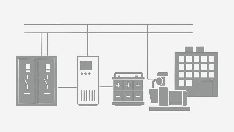 Diagram of data center power system testing