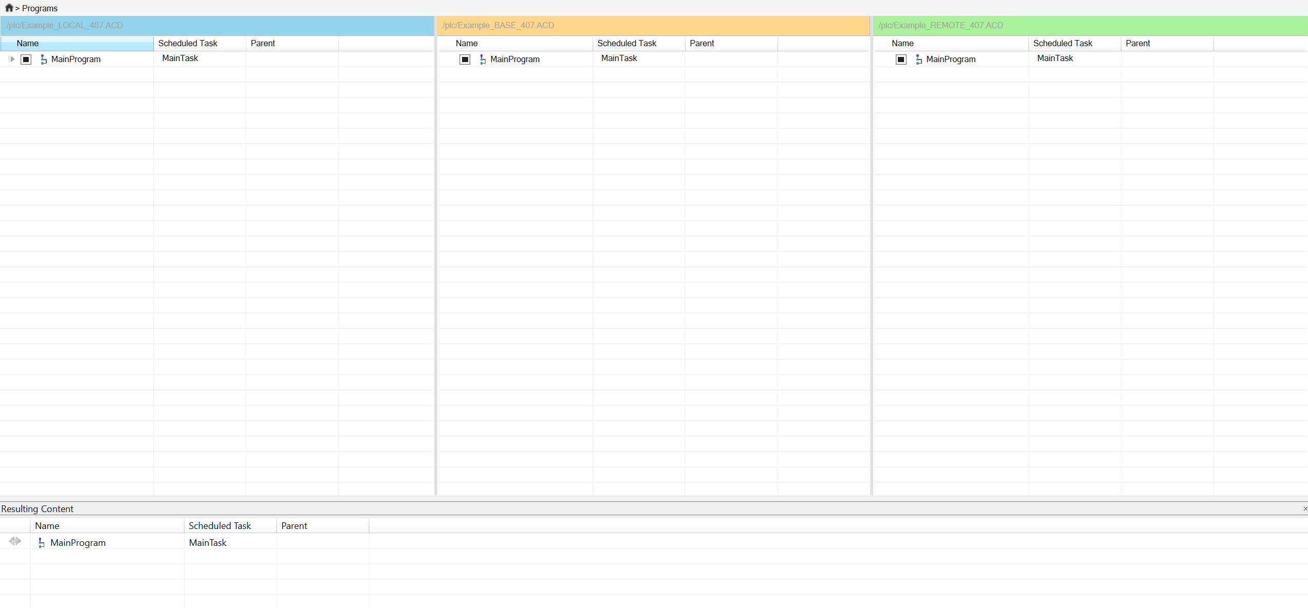 Program folder with merge conflicts.