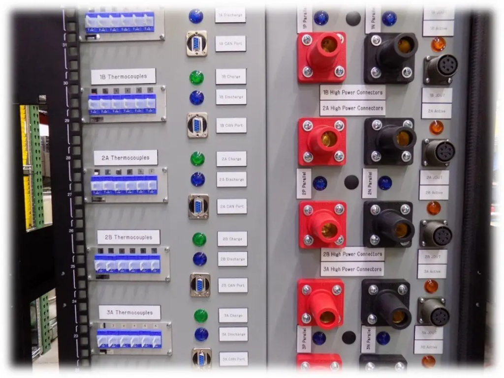 UAV battery development low and high power panel connectors