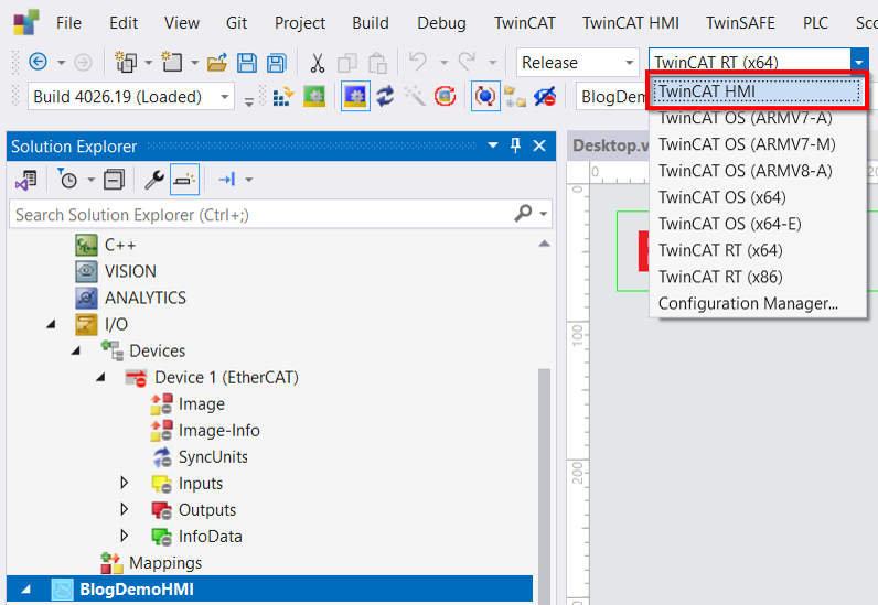 TwinCAT HMI dropdown