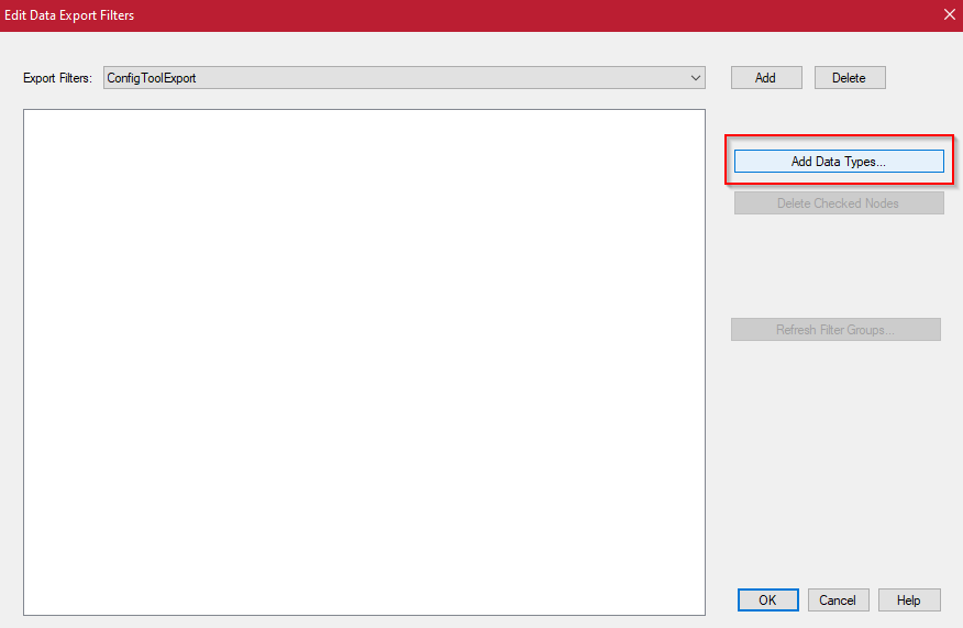 Config ToolExport "Add Data Types..."