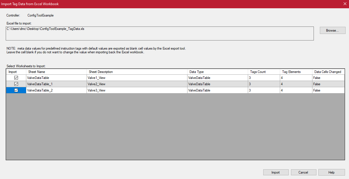 Worksheet selector