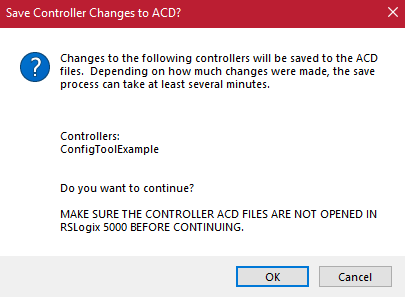 Save Controller Changes option