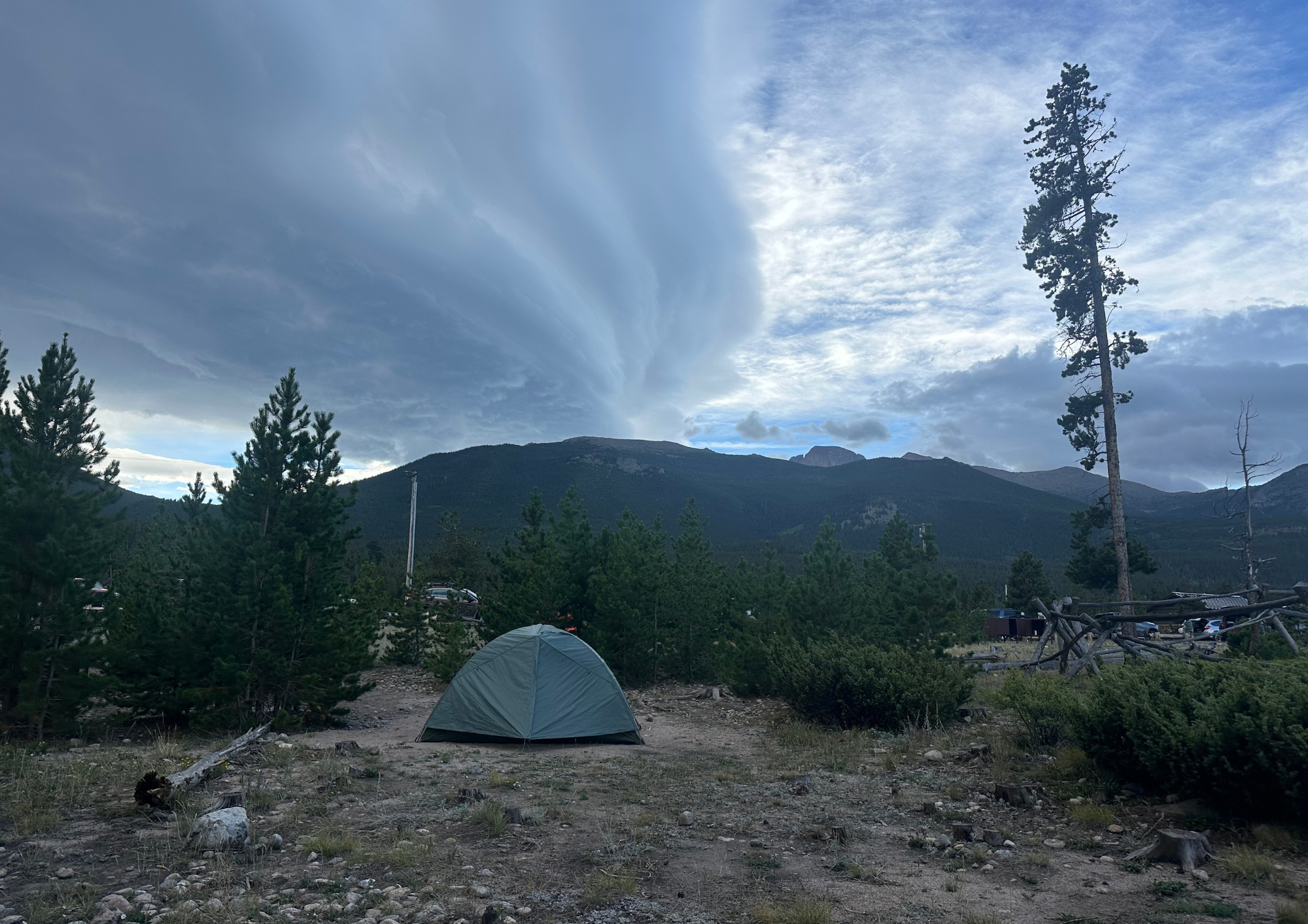 Campsite at Glacier Basin Mountain Campground