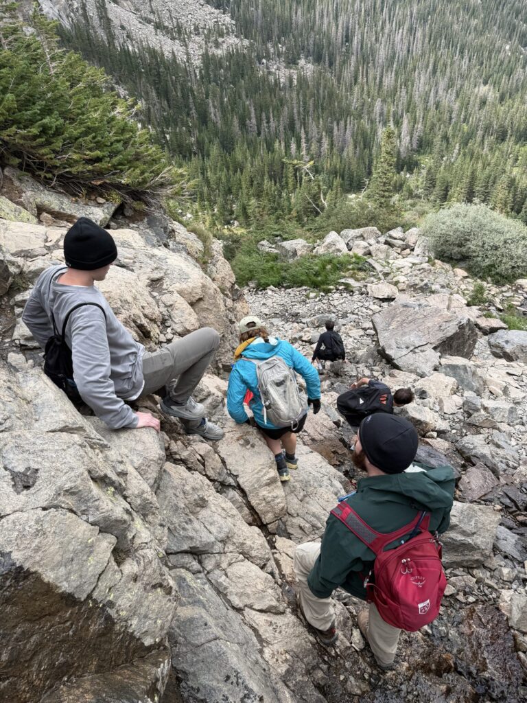DMC engineers hiking in Rocky Mountain National Park
