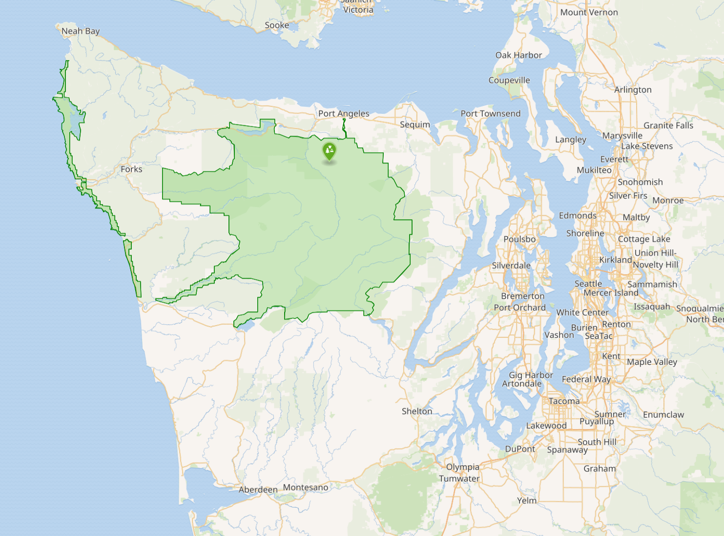 Olympic National Park map