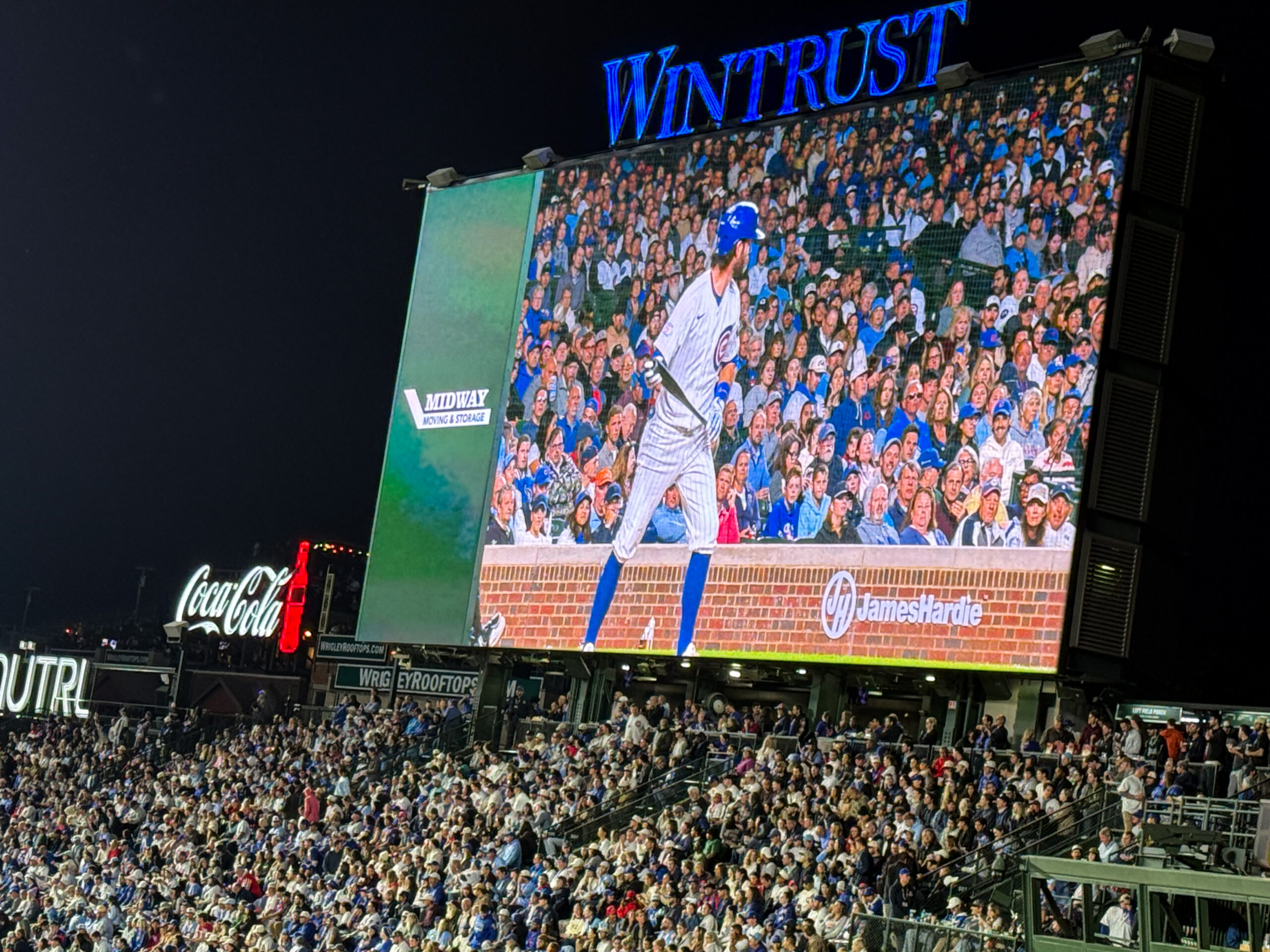 Wrigley Field Wintrust jumbotron